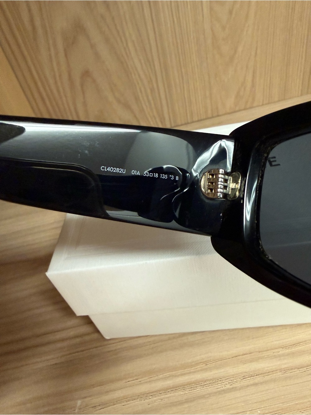 Celine Black Sunglasses with Silver Triomphe Detail - Picture 10 of 12